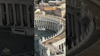 View of St Peter’s square and city of Rome from dome stpetersbasilica rome catholic ytviral [upl. by Lashondra]