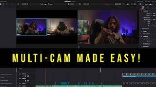 Editing Multicamera YouTube video at the click of a button in Davinci Resolve [upl. by Jelene]