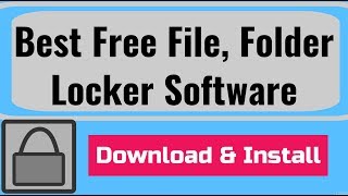 Best Free File Folder Locker Software Anvi Folder Locker Software in Telugu [upl. by Horowitz]