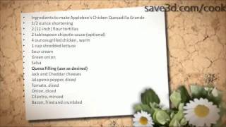 Secret Recipe  How to make Applebees Chicken Quesadilla Grande Copycat Recipes [upl. by Ezri757]