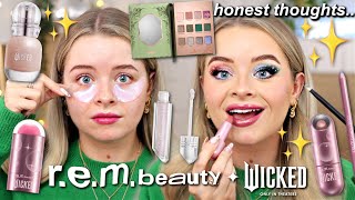 Testing the rem beauty x Wicked FULL MAKEUP COLLECTION my honest thoughts [upl. by Rednazxela]