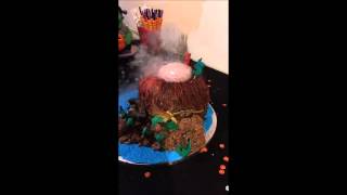 How To Make A Volcano Cake With Smoking Lava [upl. by Dryden]