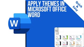 Apply themes in Microsoft Office Word [upl. by Celine]