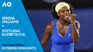 Serena Williams v Svetlana Kuznetsova Extended Highlights  Australian Open 2009 Quarterfinal [upl. by Phelia]