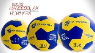 Bolas de Handebol AX Esportes [upl. by Ecnerolf]