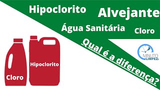 A diferença entre Água Sanitária Alvejante Hipoclorito e Desinfetante  COVID19  Minuto Limpeza [upl. by Broucek521]