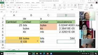 Conversiones en excel bits bytes kbgb mb [upl. by Sprage]