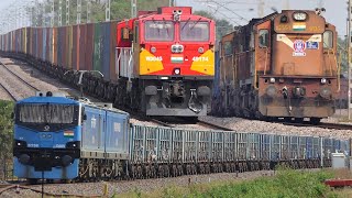 Indian Railways FREIGHT Trains  Diesel and Electric  Powerful DIESEL vs Powerful ELECTRIC  IR [upl. by Atirehc186]