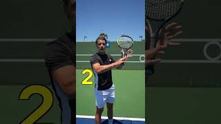 Hitting a proper onehanded backhand over the shoulder in 4 steps 😉 tennis backhand [upl. by Aicac]