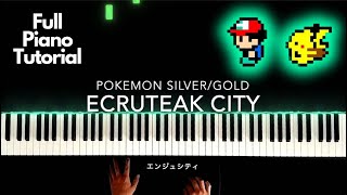 Ecruteak City Piano Tutorial Cianwood Cityエンジュシティ [upl. by Shauna559]