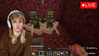 Trying to heal my first zombie villager Minecraft survival [upl. by Llenrad]