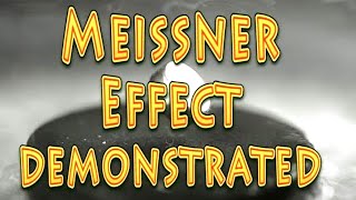 Meissner Effect demonstrated basic [upl. by Ahsatin]