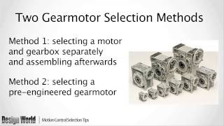 How to Select a Gearmotor [upl. by Standley]