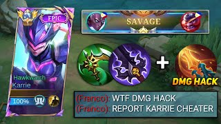 KARRIE USER TRY ABUSING THIS NEW DAMAGE HACK🔥🔥  RECOMMENDED INSANE DAMAGE💀   MUST TRY [upl. by Eillak460]