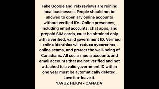 Fake Google and Yelp reviews are ruining local businesses online accounts should require valid IDs [upl. by Zenda]