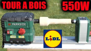 LIDL Tour à bois PARKSIDE PDM 600 B2 lathe Holz drechselmaschine tornio per legno Tokarka do drewna [upl. by Portland]