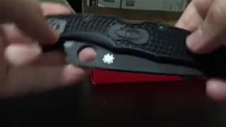 Unboxing Spyderco endura 4 black serrated [upl. by Renita33]