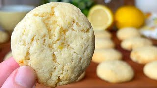 Biscuits au Citron Craquelés 🍋  Prêts en 15 minutes ♡ 5 Ingrédients [upl. by Kittie730]