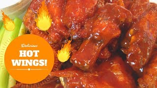 HOW TO MAKE DELICIOUS HOT WINGS  ThymeWithApril [upl. by Eenaffit]