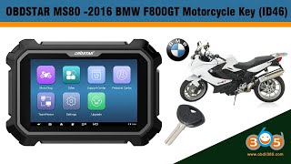 Add 2016 BMW F800GT Motorcycle Spare Key with OBDSTAR MS80 obdii365 [upl. by Kehr]