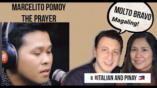 Marcelito Pomoy Sings The Prayer Italian Reaction Our first video reaction [upl. by Ihsar]