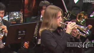 Beth Peroutka Trumpet Cornet solo with UNT Brass Band [upl. by Airual]