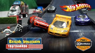 Hot Wheels British Car Race R1 H567 Diecast Tournament Racing [upl. by Crandall]