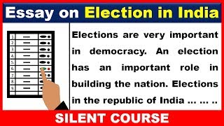 Essay on Election In India In English [upl. by Namara125]