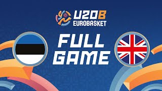 Class Game 1112  Estonia v Great Britain  Full Basketball Game  FIBA U20 EuroBasket 2024 Div B [upl. by Nauqyt]