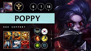 Poppy Support vs Rell Unstoppable  KR Challenger Patch 1423 [upl. by Suoivart]