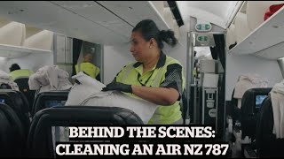 Behind the scenes Cleaning an Air New Zealand 787  TRAVEL  STUFF TRAVEL [upl. by Ubald]