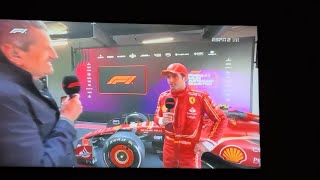 Guenther Steiner Back in F1 as a Commentator Post Race Interview With Carlos Sainz Australian GP [upl. by Dnomayd179]