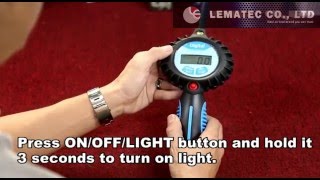 LEMATEC Pro Digital Tire Inflator with backlight  DTI01 [upl. by Anelej657]