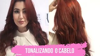 Tonalizando Cabelo Ruivo 👩🏻‍🦰 Raposinha  Vermelho Salon Line [upl. by Anoy]