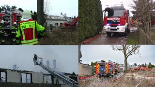 GEBÄUDE BRENNT KOMPLETT AB ALARMSTUFENERHÖHUNG IN SORGE NACH DURCHZÜNDUNG [upl. by The]