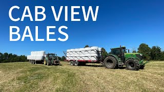 Cab View  John Deere 6430  Driving Bales [upl. by Gibb]