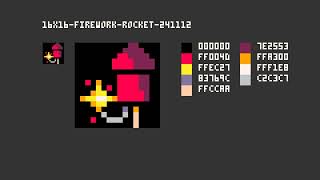 Pixel Art  16x16  Firework Rocket  241112 pixelart [upl. by Mosley]