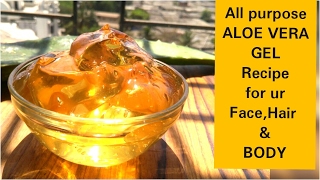 अपने घर पर ही ALOE VERA GEL जेल तैयार कीजिए Aloe Vera All Purpose GelAloe Vera Gel Dr Shalini [upl. by Thurmond]