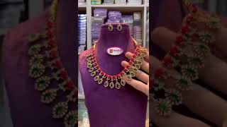 colours stones choker earrings model long chainsnecklace fashion [upl. by Anna]