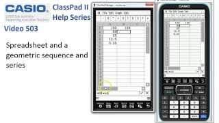 ClassPad Help 503  Geometric Sequence [upl. by Frodi]