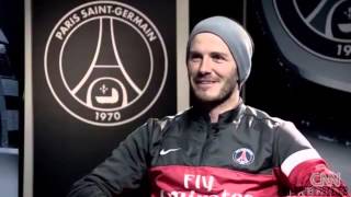 DAVID BECKHAM INTERVIEW QUICK FIRE CHALLENGE PSG [upl. by Azerila]