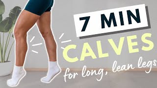 CALVES ONLY WORKOUT  for long lean amp toned legs 7 MIN [upl. by Eniamrahs]