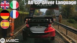 EA Sports WRC  All CoDriver Languages Gameplay quotRip Japan Brazil amp Poland 4KPS5 [upl. by Niamert]