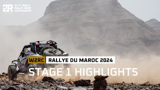 Stage 1 Highlights  Rallye du Maroc 2024  W2RC [upl. by Stew]