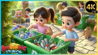 New Recycling Fun with the Recycle Truck 🚛🌱  Kids Eco Song 🎶 [upl. by Nesta]