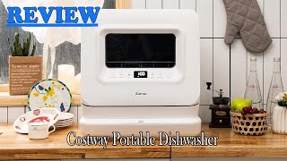 COSTWAY Portable Countertop Dishwasher Review  Watch before ordering [upl. by Nyad]