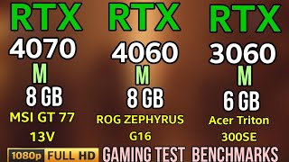 RTX 4060 LAPTOP VS RTX 4070 LAPTOP VS RTX 3060 LAPTOP VS RX 6600M 1080p best gaming laptop in 2023 [upl. by Retxab]