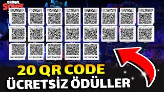 20 TANE ÜCRETSİZ ÖDÜL VEREN QR CODE  BRAWLSTARS [upl. by Shum]