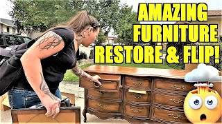 Ep537 GARAGE SALE HAUL amp FRENCH PROVINCIAL FURNITURE FIX amp FLIP 🤯🤯🤯 [upl. by Eugor]