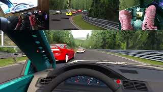 Nurburgring Nordschleife Honda Track Day Assetto Corsa Honda Civic eg6 track car [upl. by Enelyaj802]